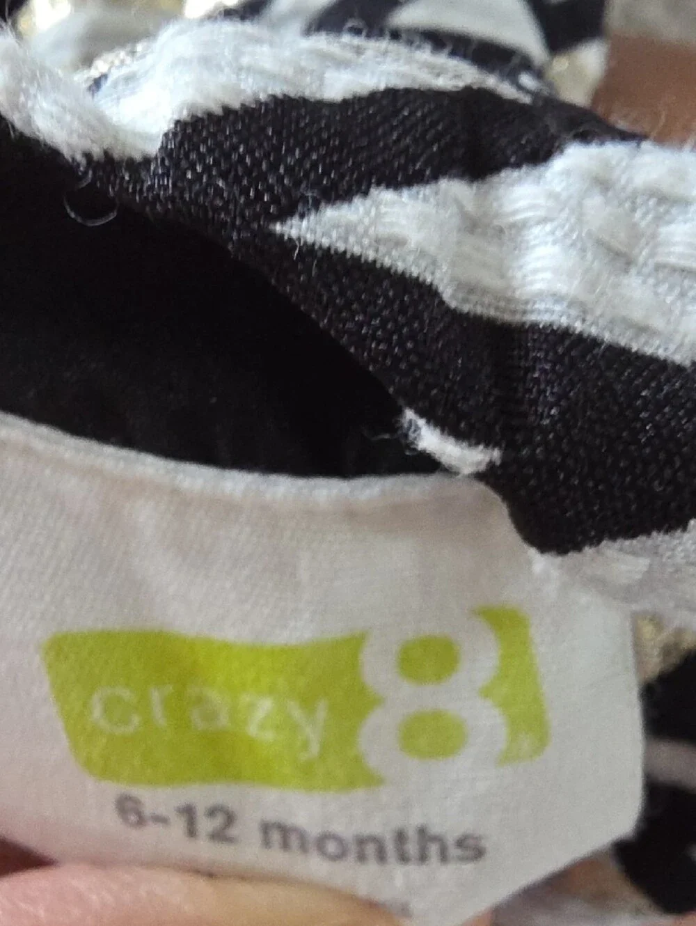 Crazy 8 Girls Black and Gold Geometric Party Dress 6-12m